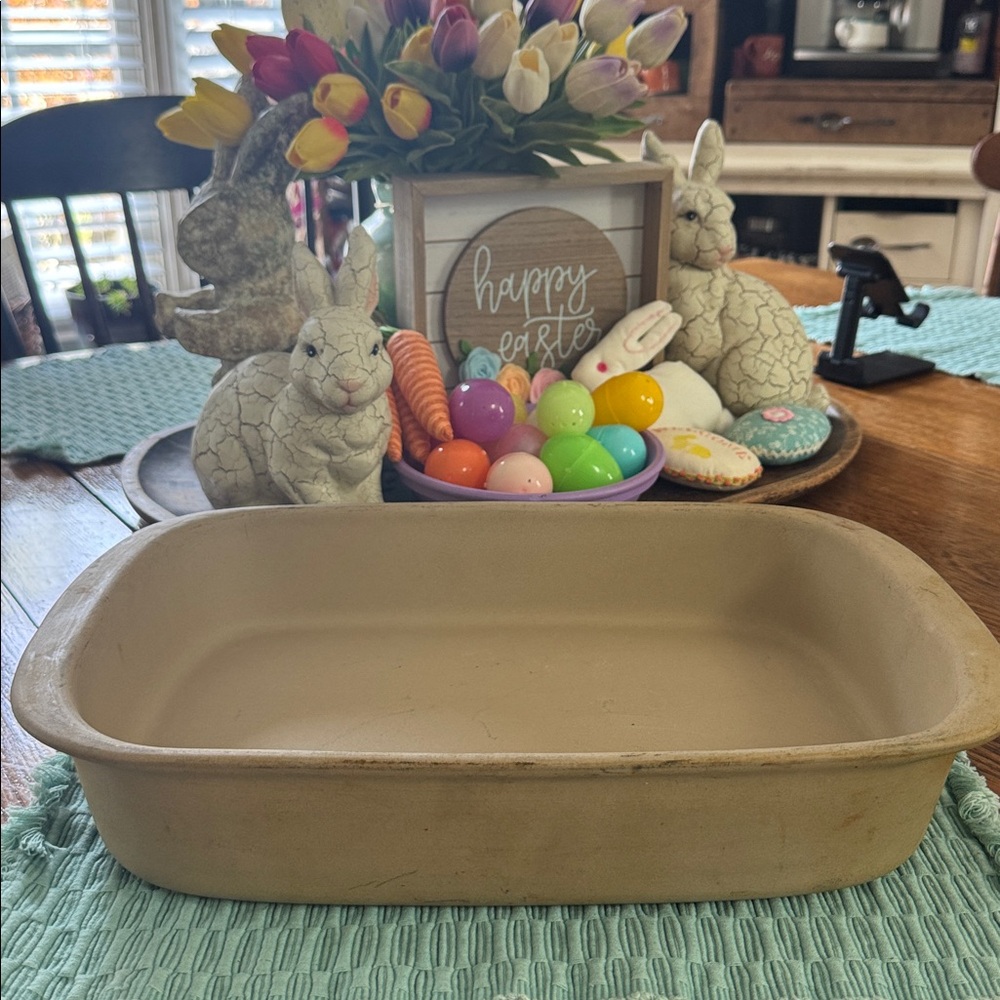 Pampered Chef Family Heritage Stoneware Rectangular Baker,  9”x13”